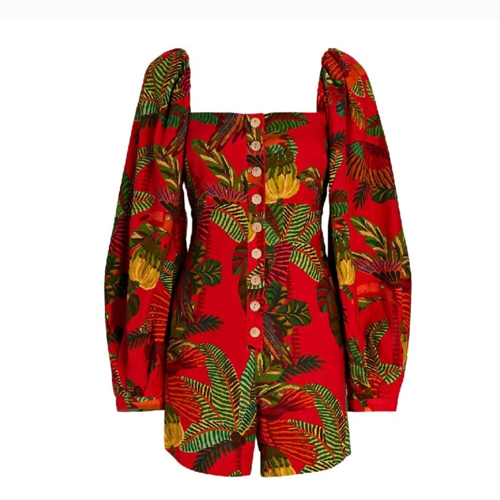 NWT FARM Rio Red Forest Bird Romper
